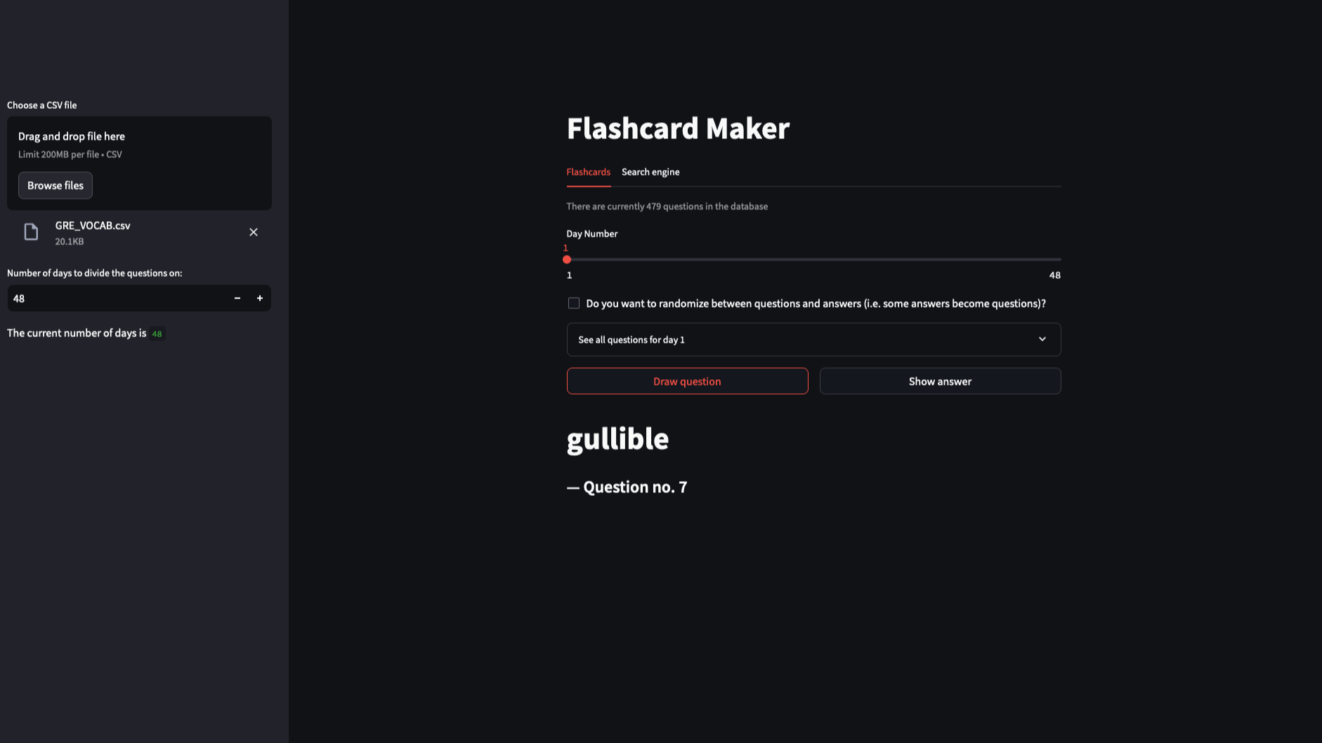 Flashcard Maker Web App